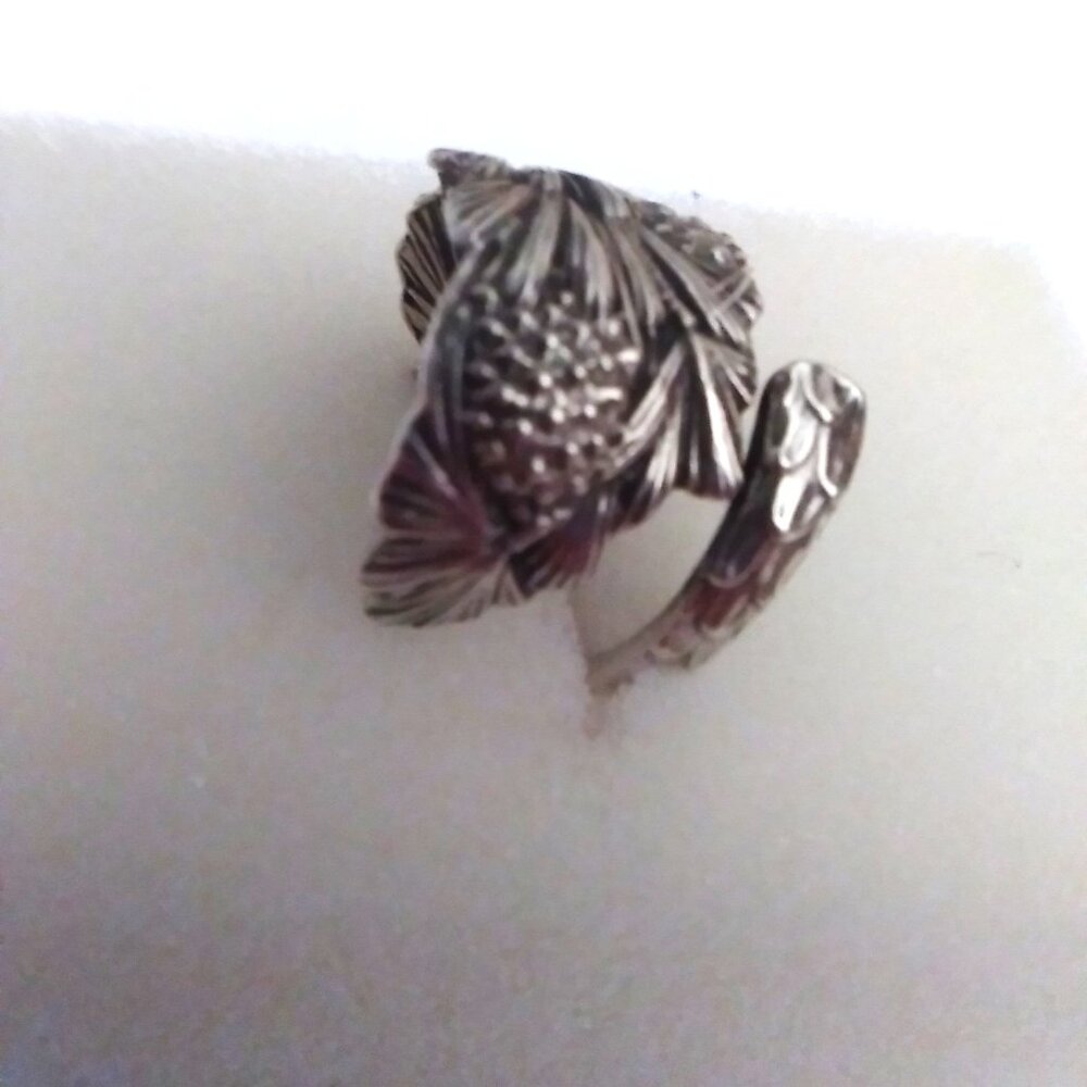 Pine Tree Sterling Spoon Ring - Picture 2 of 6